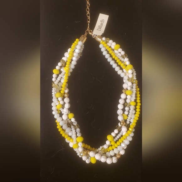 NWT Dillard's Twisted Multi Strand Beaded Necklace. - Picture 8 of 16
